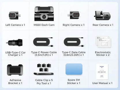 4 Channel 4K Dash Cam with 5G WiFi, GPS, 128GB eMMC, and Hardwire Kit - Image 8