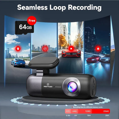 4K Front and Rear Dash Camera with WiFi GPS and Free 64GB SD Card - Image 6