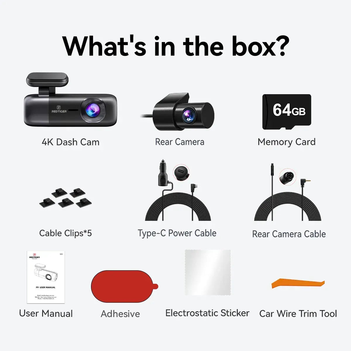 4K Front and Rear Dash Camera with WiFi GPS and Free 64GB SD Card - Image 7