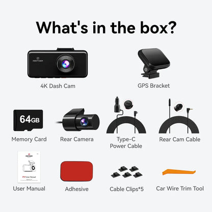 4K 3 Channel Dash Cam with 5G WiFi, Front, Rear, and Inside Recording, Free 64GB SD Card - Image 7