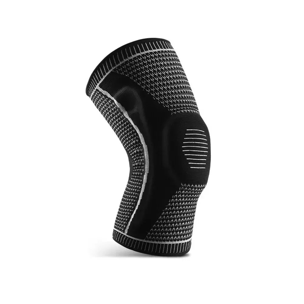 Black Knee Compression Sleeve for Sports Support, Size XL