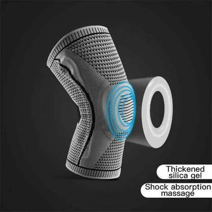 Knee Compression Sleeve in Grey for Sports and Arthritis Support - Image 4