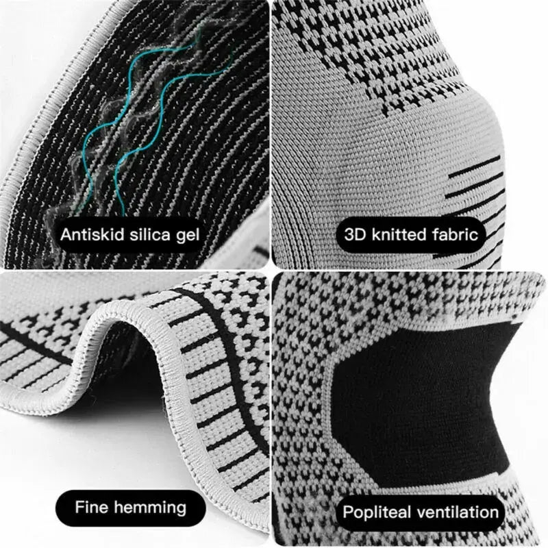 Knee Compression Sleeve in Grey for Sports and Arthritis Support - Image 6
