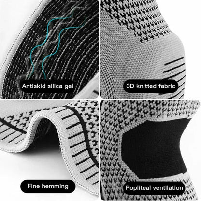 Knee Compression Sleeve in Grey for Sports and Arthritis Support - Image 6