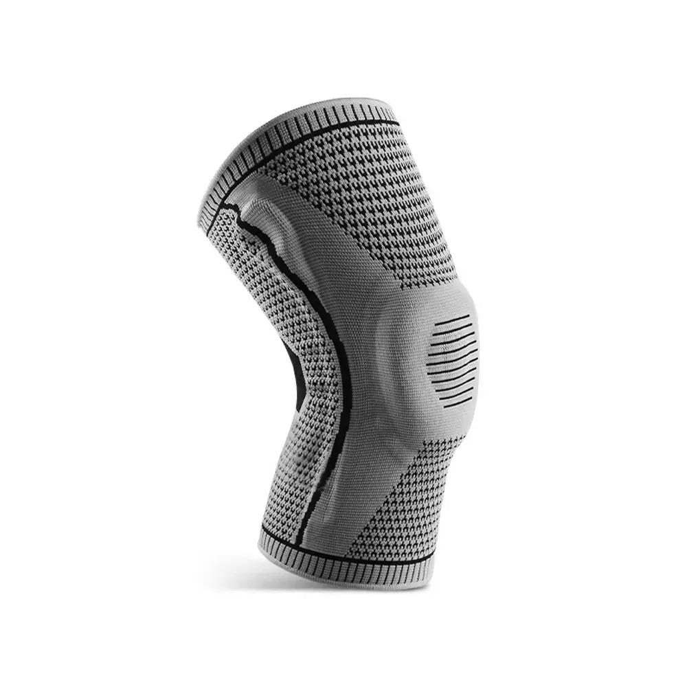 Silicone Knee Compression Sleeve in Gray for Arthritis Support, Size XL