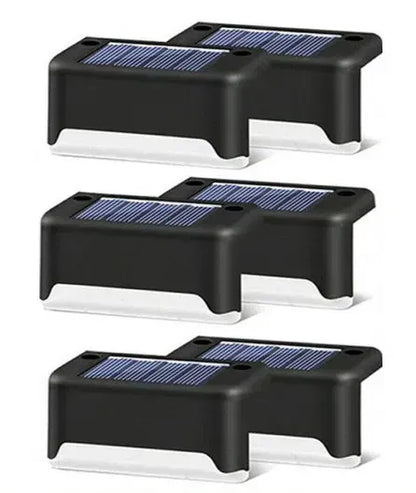 Outdoor Solar LED Deck Lights - 4-Pack Multicoloured Warm White for Garden, Patio, Pathway, Stairs