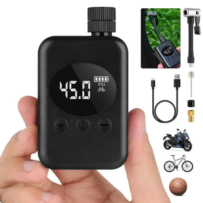 Mini Electric Bike Tyre Pump Black 150 PSI with Digital Gauge for Presta and Schrader Valves - Image 5
