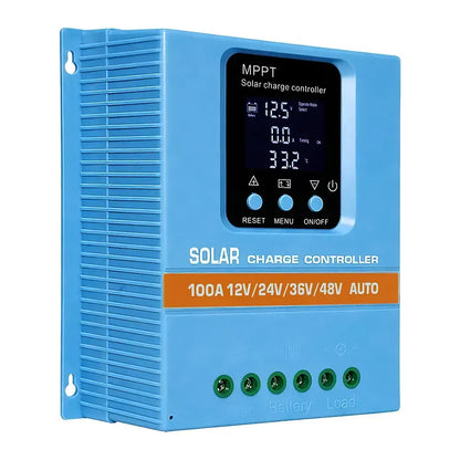 Blue 80A MPPT Solar Charge Controller with LCD Display and Dual USB Ports - Image 3