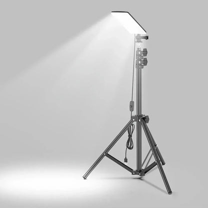 1.8m Telescopic Black Tripod LED Work Light for Camping and Outdoor Use - Image 2