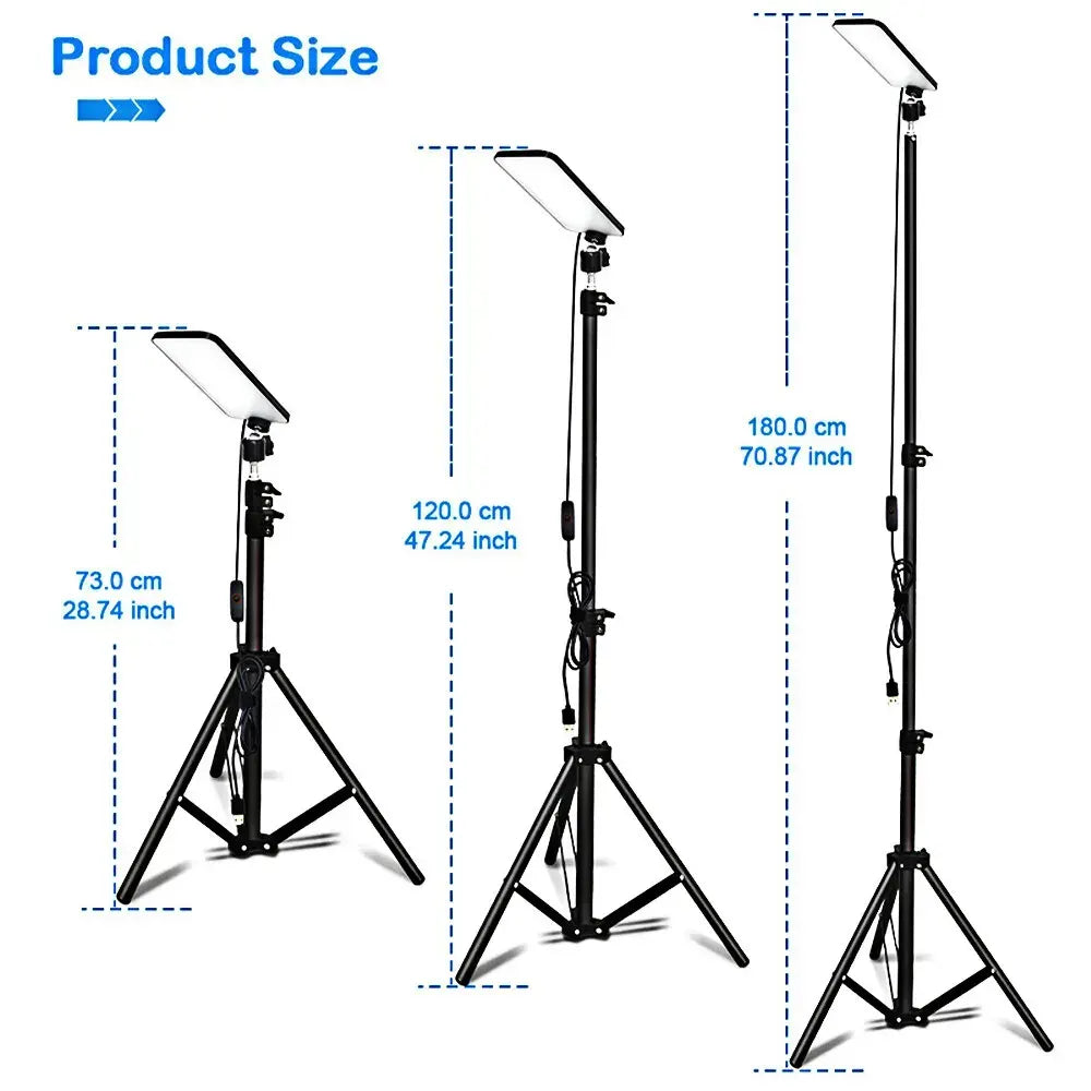 1.8m Telescopic Black Tripod LED Work Light for Camping and Outdoor Use - Image 5