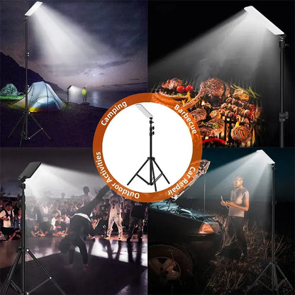 1.8m Telescopic Black Tripod LED Work Light for Camping and Outdoor Use - Image 6