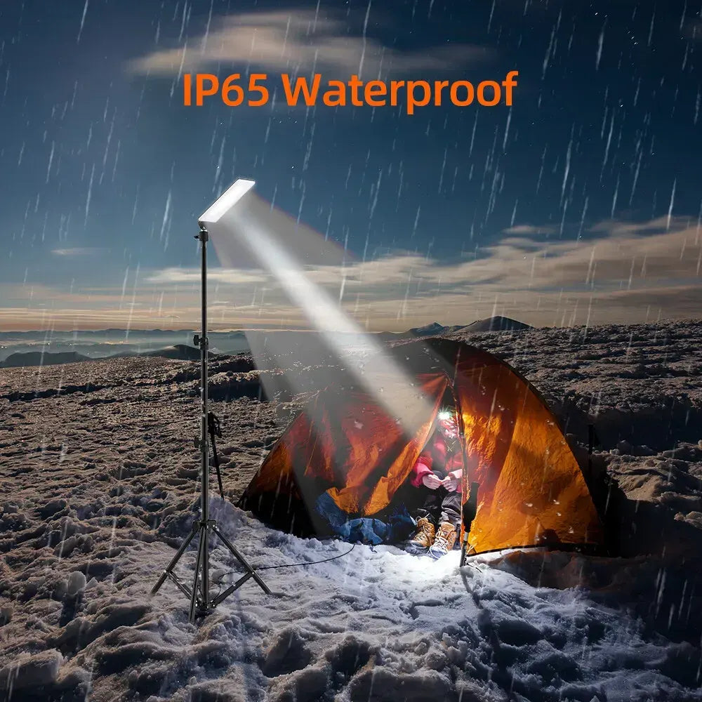 1.8m Telescopic Black Tripod LED Work Light for Camping and Outdoor Use - Image 7