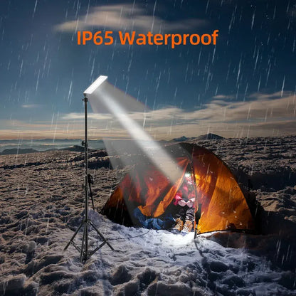 1.8m Telescopic Black Tripod LED Work Light for Camping and Outdoor Use - Image 7