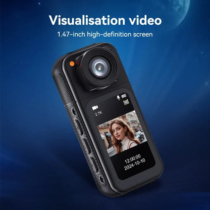 2.7K HD Mini Action Camera with 180° Rotating Lens, Portable Design, 64GB TF Card Included - Image 8