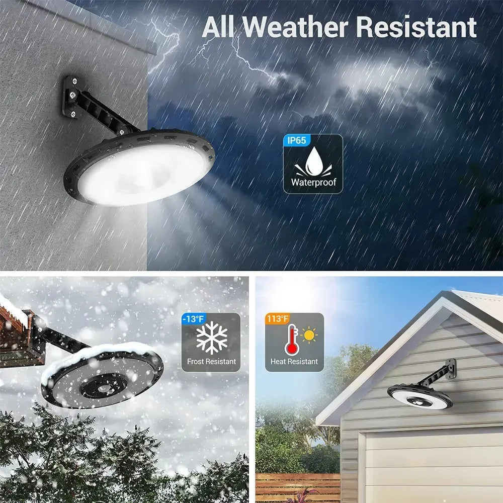 3000LM Black Solar Sensor LED Lights with Dual Head for Outdoor Use - Image 5