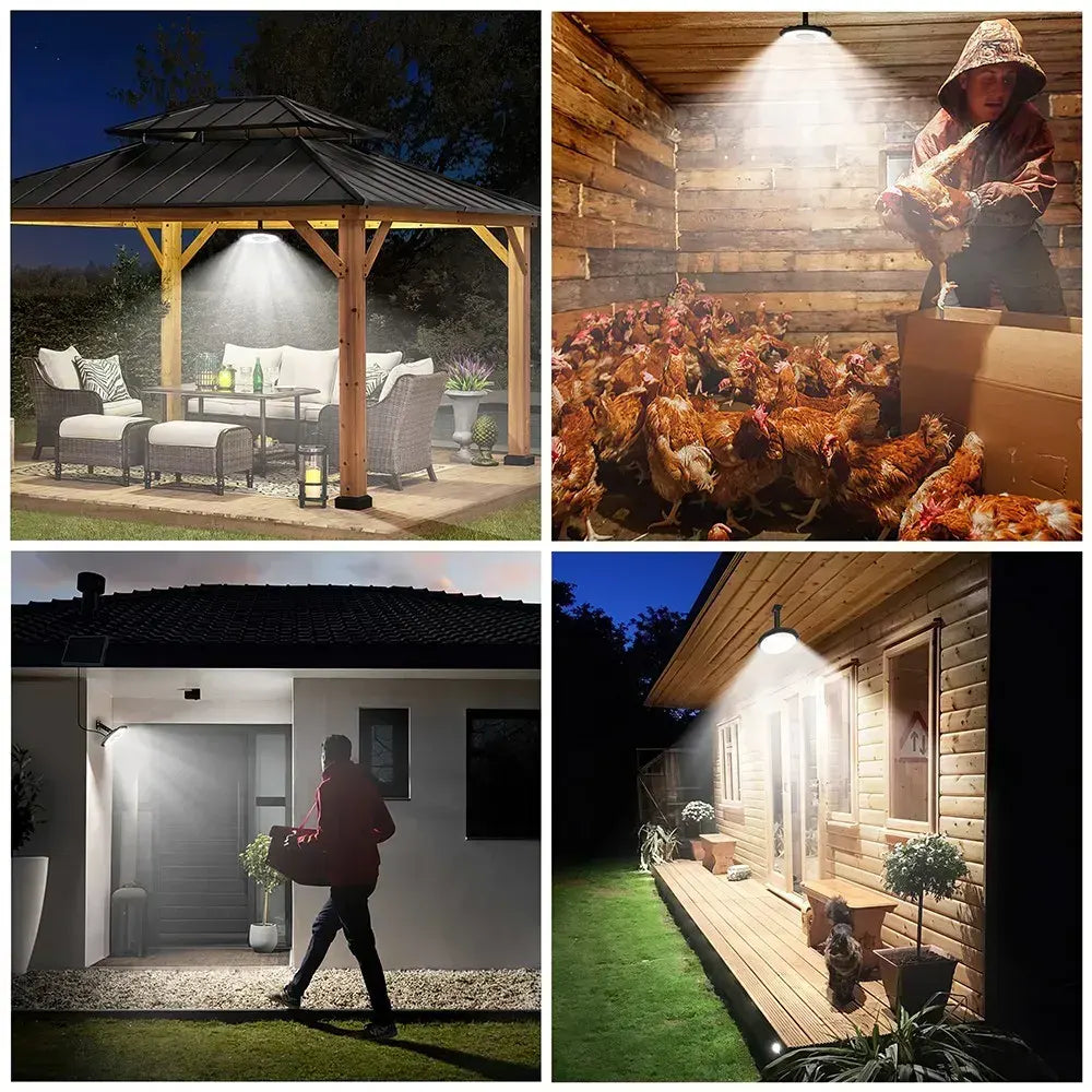 3000LM Black Solar Sensor LED Light with Dual Head for Outdoor Use - Image 3