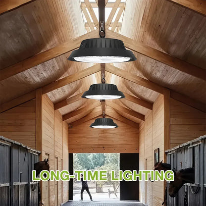 Solar Power Outdoor UFO LED High Bay Light in Black - 200W - Image 3