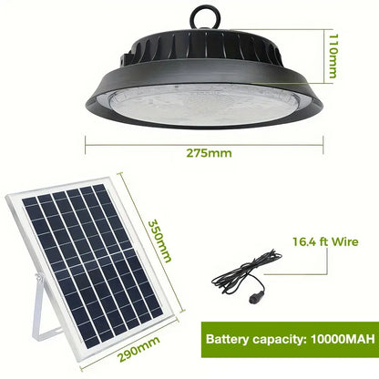 Solar Power Outdoor UFO LED High Bay Light in Black - 200W - Image 4