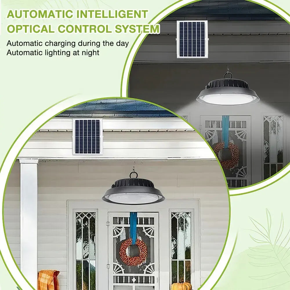 Solar Power Outdoor UFO LED High Bay Light in Black - 200W - Image 5