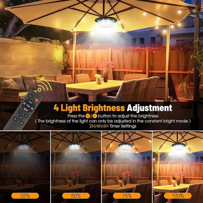 3000LM Black Solar Shed Light with 244 LEDs, Remote Control, 5 Modes, IP65 Waterproof - Image 7