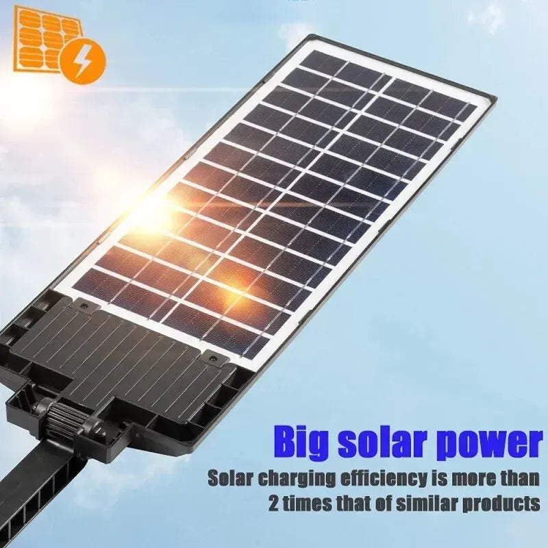 2-Pack 80000LM Black Solar Street Light with 504 LEDs and Remote Control - Image 6