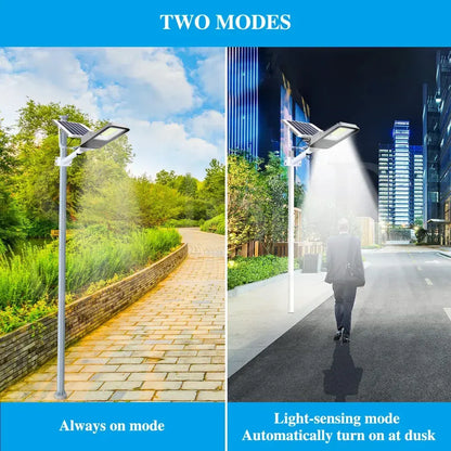 Solar LED Street Light Black Waterproof Outdoor Flood Lamp with Remote Control - Image 5