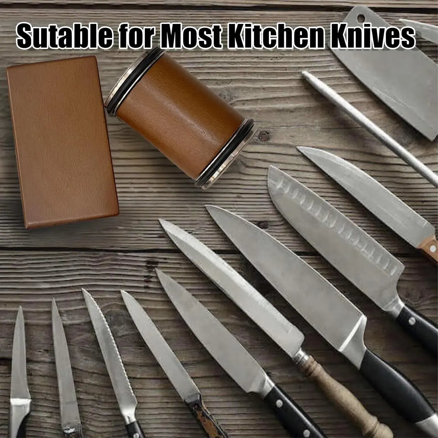 Premium Rolling Knife Sharpener in Black, Manual, Stainless Steel, 14x12x6cm - Image 7