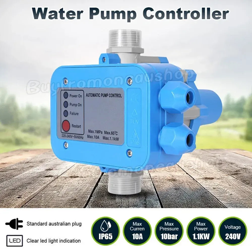 Automatic Water Pump Controller Pressure Switch Electronic Unit in Blue for Irrigation - Image 3