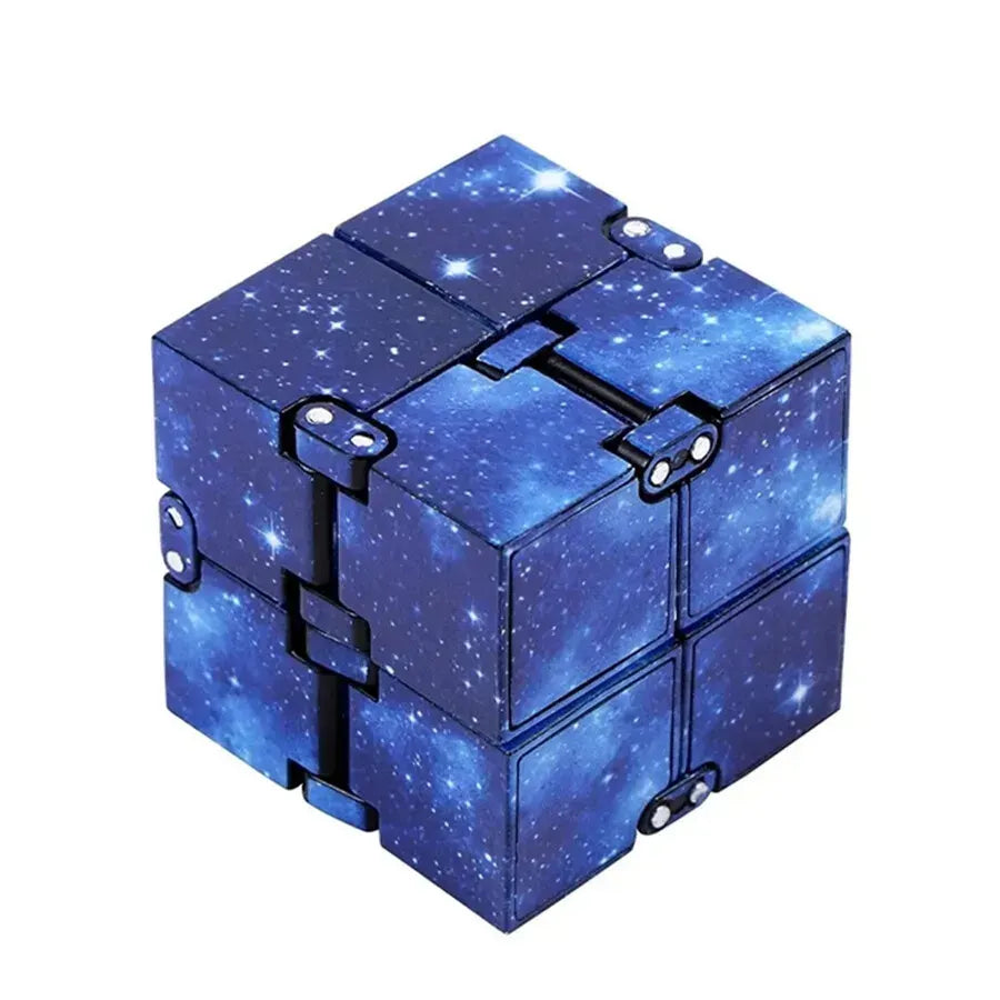 Infinity Cube Fidget Toy in Blue Starry Sky for Stress Relief and Sensory Play - Image 5