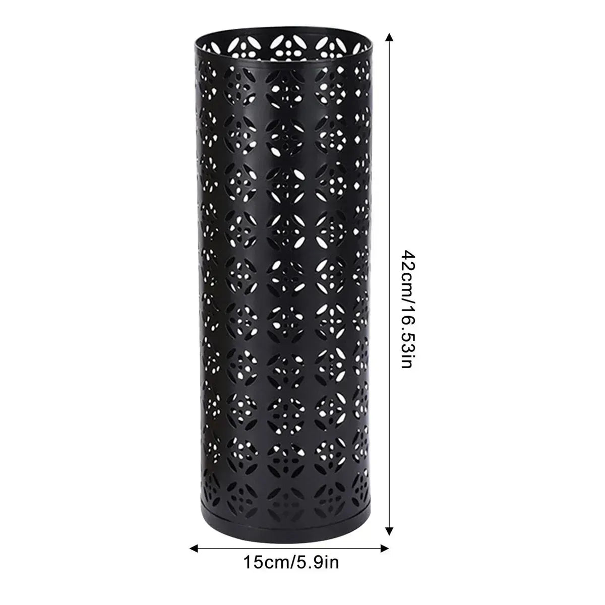 Multifunctional Black Metal Flower Storage Bucket Umbrella Holder Rack 1060x410mm - Image 7