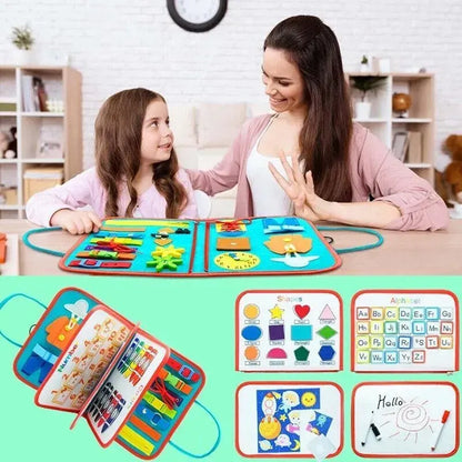 Multicolour Montessori Sensory Busy Board for Kids - Multi-Colour Learning Toy - Image 4