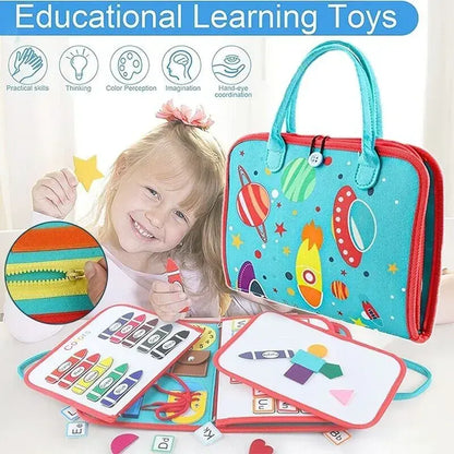 Multicolour Montessori Sensory Busy Board for Kids - Multi-Colour Learning Toy - Image 8