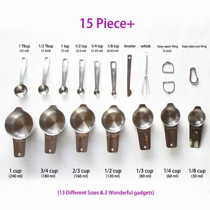 Stainless Steel Measuring Spoons Set, 6 Pieces, Silver for Accurate Cooking and Baking - Image 4