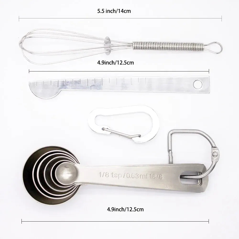 Stainless Steel Measuring Spoons Set, 6 Pieces, Silver for Accurate Cooking and Baking - Image 7