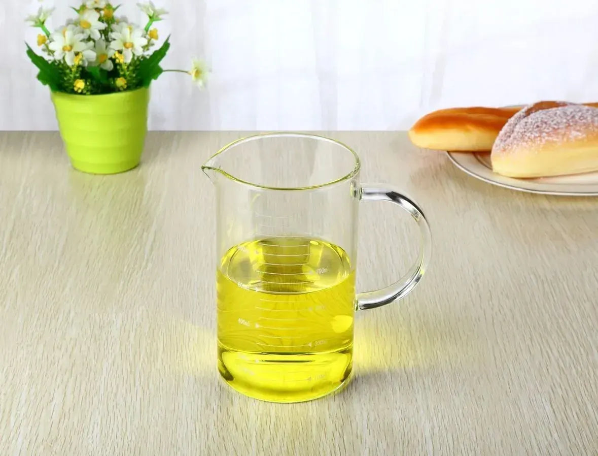 Large 1000ml Clear Borosilicate Glass Measuring Cup with Direct Fire Heat Resistance - Image 5