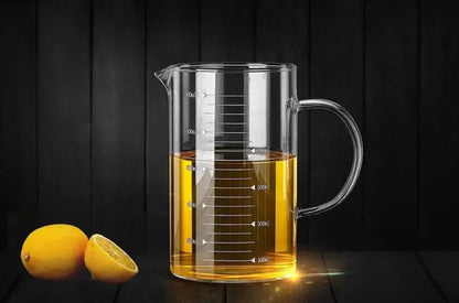 Large 1000ml Clear Borosilicate Glass Measuring Cup with Direct Fire Heat Resistance - Image 8