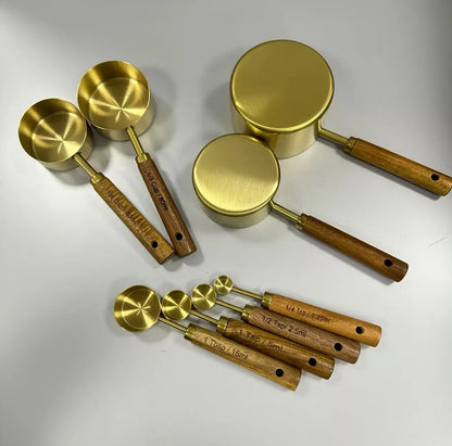 Stainless Steel Measuring Cups and Spoons Set, Cooper Finish, 8-Piece for Baking and Cooking - Image 9