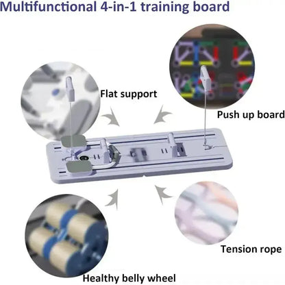 8-in-1 Multifunctional Black Fitness Board for Pilates, Abdominal Strength, and Core Training - Image 2