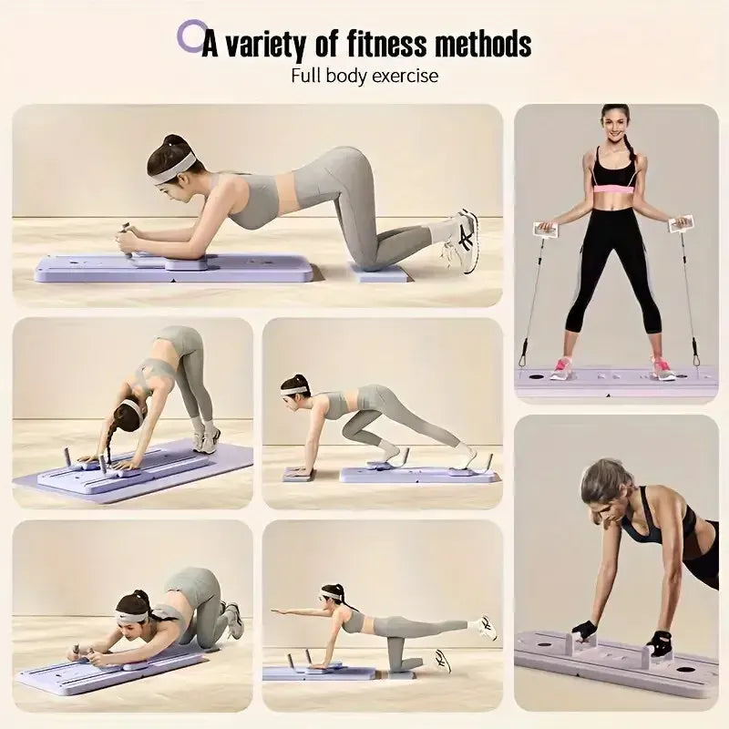 8-in-1 Multifunctional Black Fitness Board for Pilates, Abdominal Strength, and Core Training - Image 3