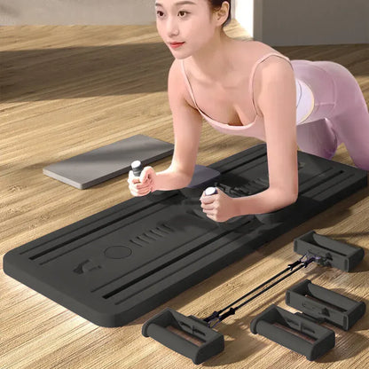 8-in-1 Multifunctional Fitness Board in Black for Core Strength and Abdominal Training - Pink - Image 9