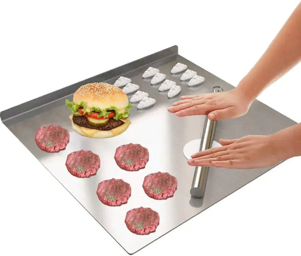 Silver Stainless Steel Chopping Board 60x50cm - Non-Slip Pastry Worktop Protector - Image 8