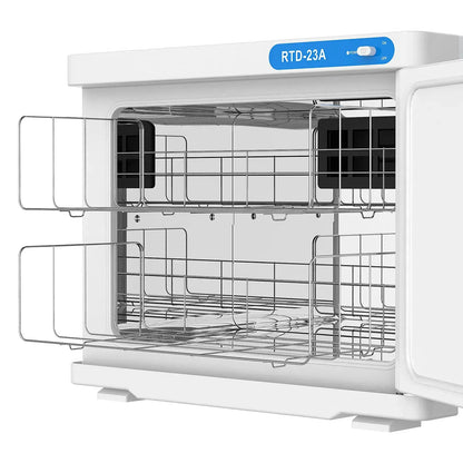 White 23L Black UV Towel Sterilizer Warmer Cabinet for Beauty Spa Salon - Image 2