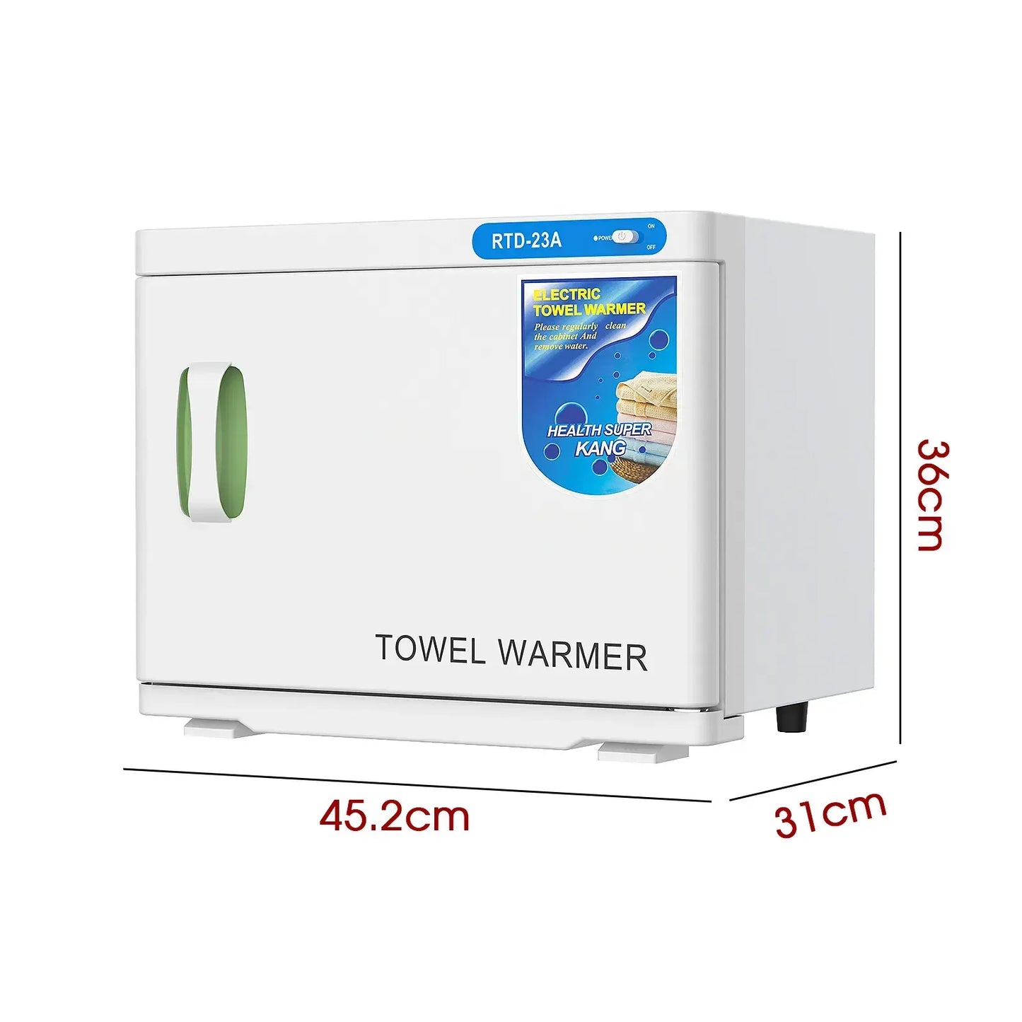White 23L Black UV Towel Sterilizer Warmer Cabinet for Beauty Spa Salon - Image 3
