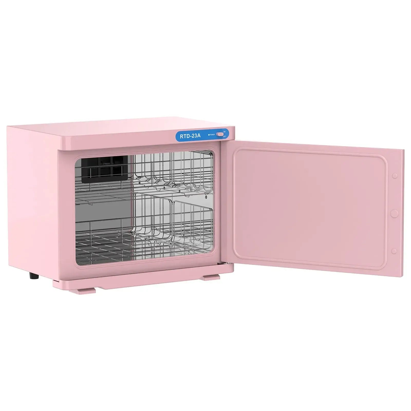Pink 23L Hot Towel Warmer Cabinet with UV Sterilizer for Salon and Home Use - Image 9