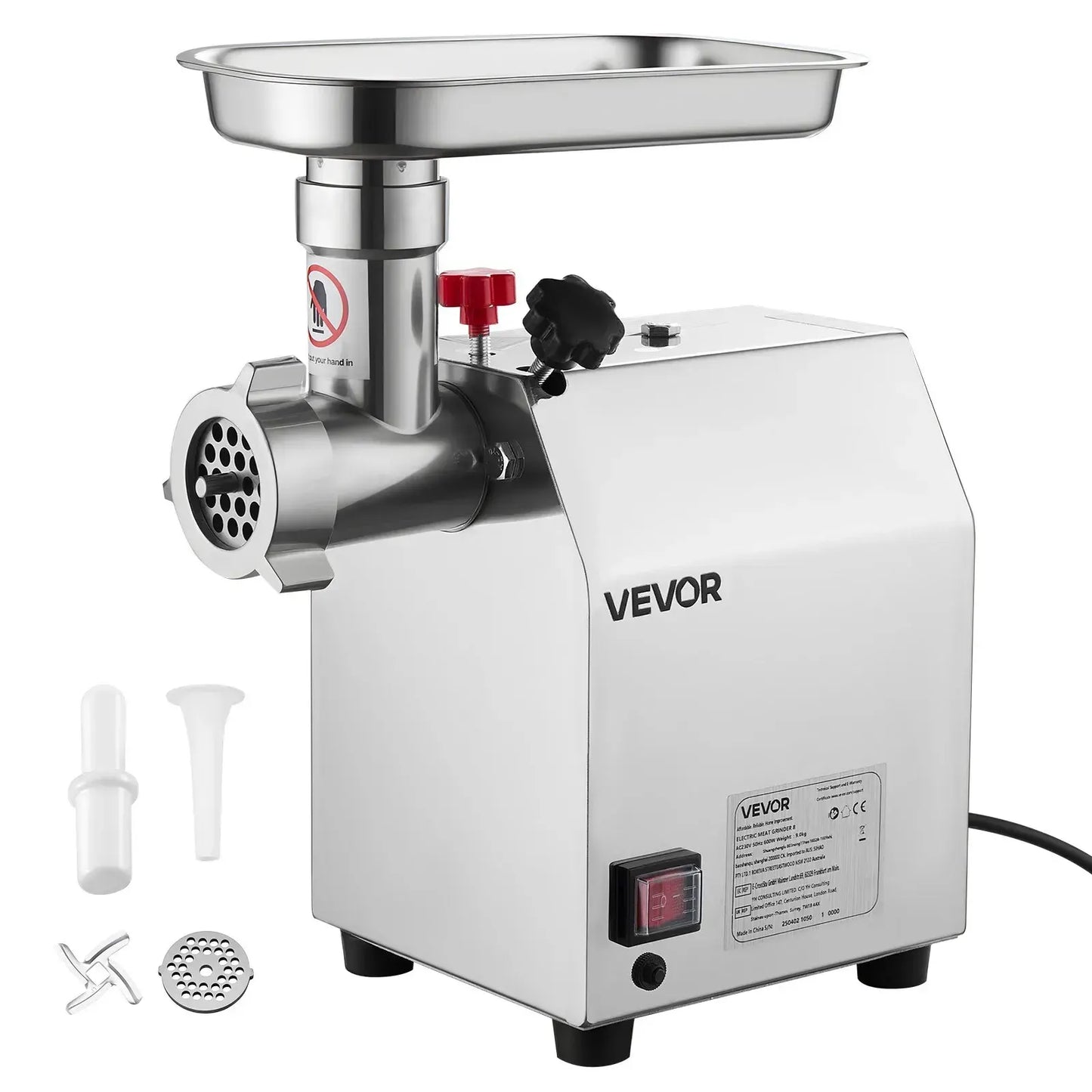 Commercial Electric Meat Grinder, Stainless Steel, 2.04 kg/Min, Sausage Stuffer - Image 7