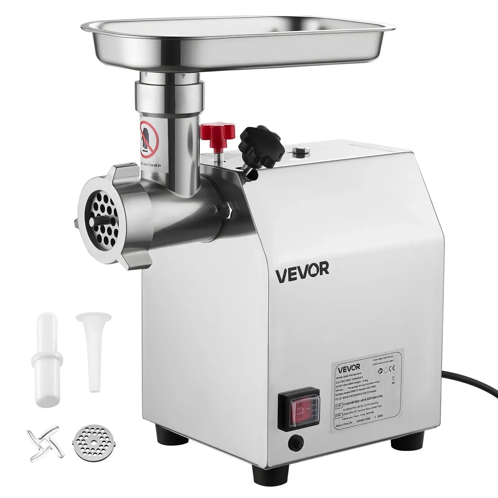 Commercial Electric Meat Grinder, Stainless Steel, 2.04 kg/Min, Sausage Stuffer - Image 7