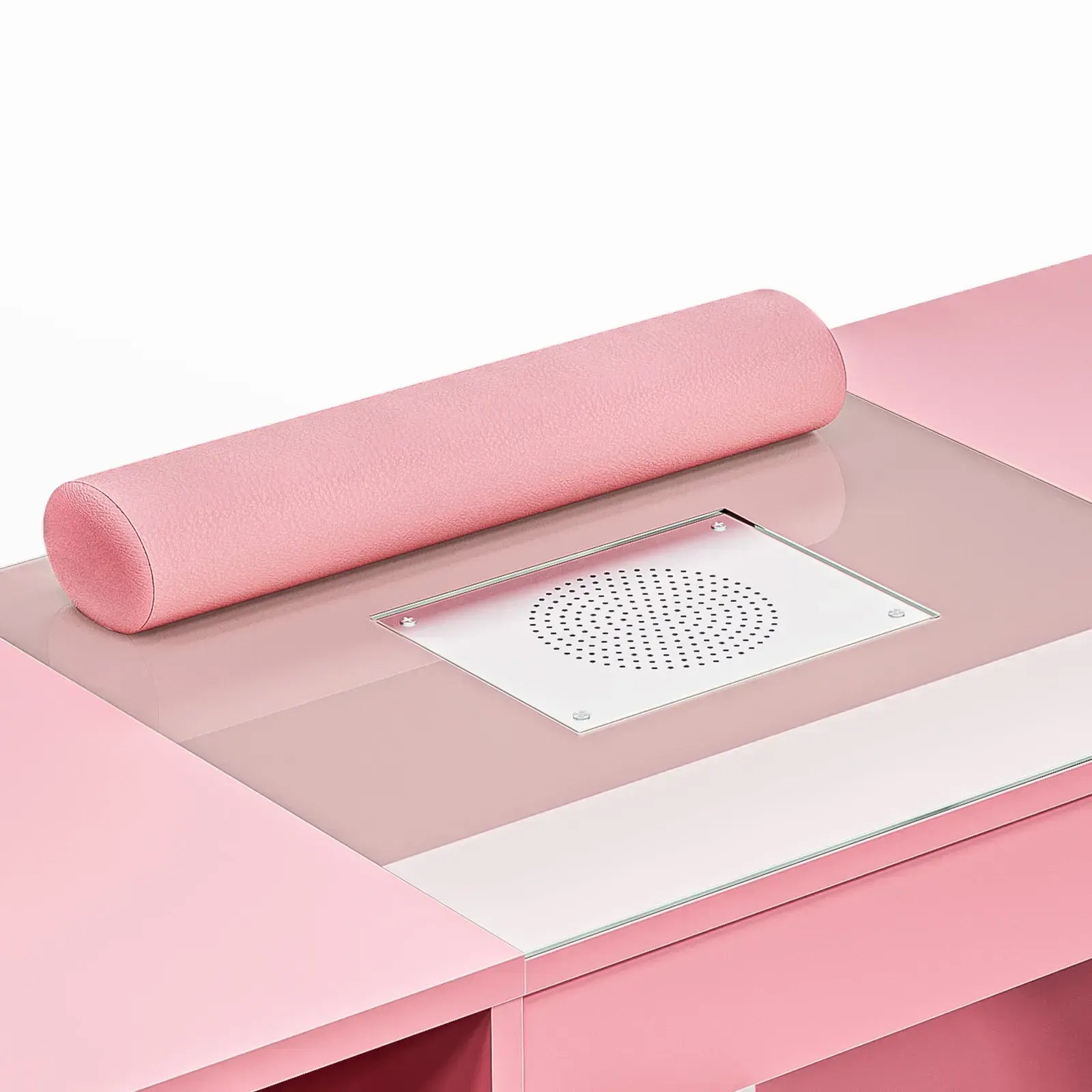 Pink Manicure Table with Electric Dust Collector and Storage, 108x45x77cm - Image 6