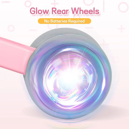 Pink Baby Balance Bike with LED Lights, 55x23x39cm, Suitable for Toddlers Aged 12-36 Months - Image 3