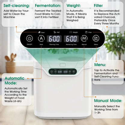 4L Electric Composter in White for Kitchen Food Waste Recycling - Image 5