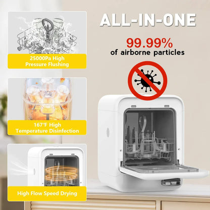 3-in-1 Baby Bottle Washer, Sterilizer & Dryer Combo in White - Image 5